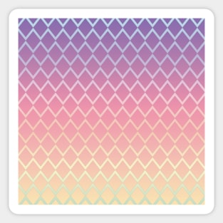 Pink and purple gradient diamond pattern Sticker